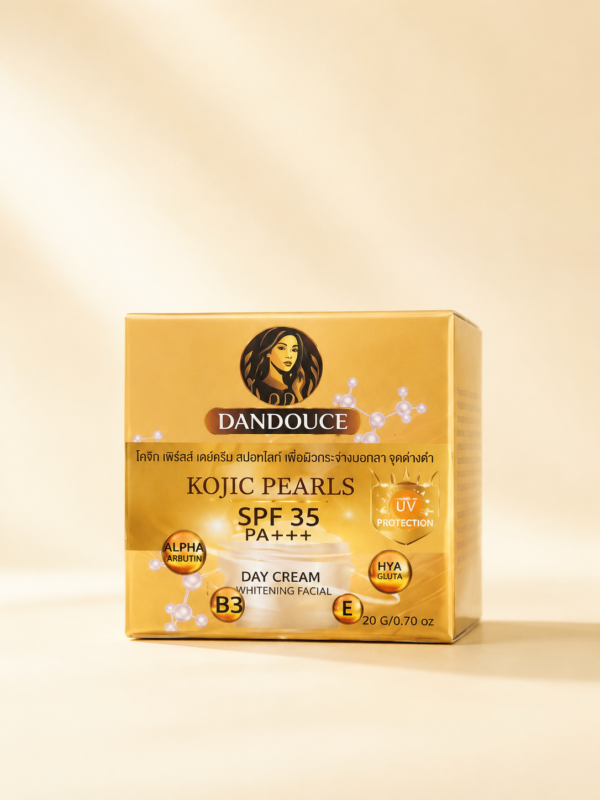 Dandouce Crème de Jour Éclaircissante Kojic Pearls SPF 35 PA++++ - Anti-Taches & Éclat - 20g
