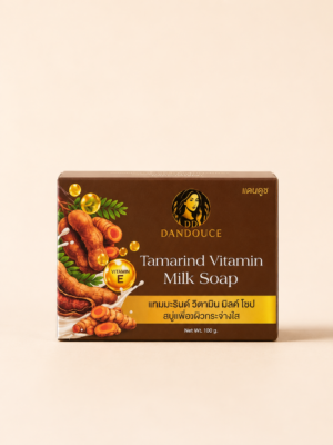Dandouce Savon Éclaircissant Tamarin, Lait & Vitamine E - Exfoliant & Teint Lumineux - 100g