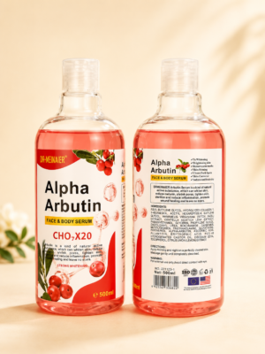 Sérum Éclaircissant et Anti-Taches Visage & Corps – Alpha Arbutine (500 ml)