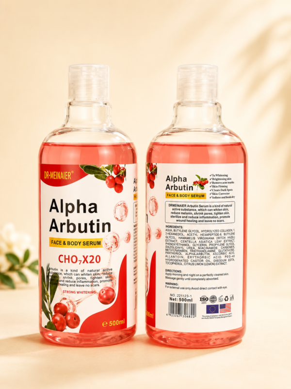 Sérum Éclaircissant et Anti-Taches Visage & Corps – Alpha Arbutine (500 ml) Sérum Éclaircissant et Anti-Taches Visage & Corps – Alpha Arbutine (500 ml)
